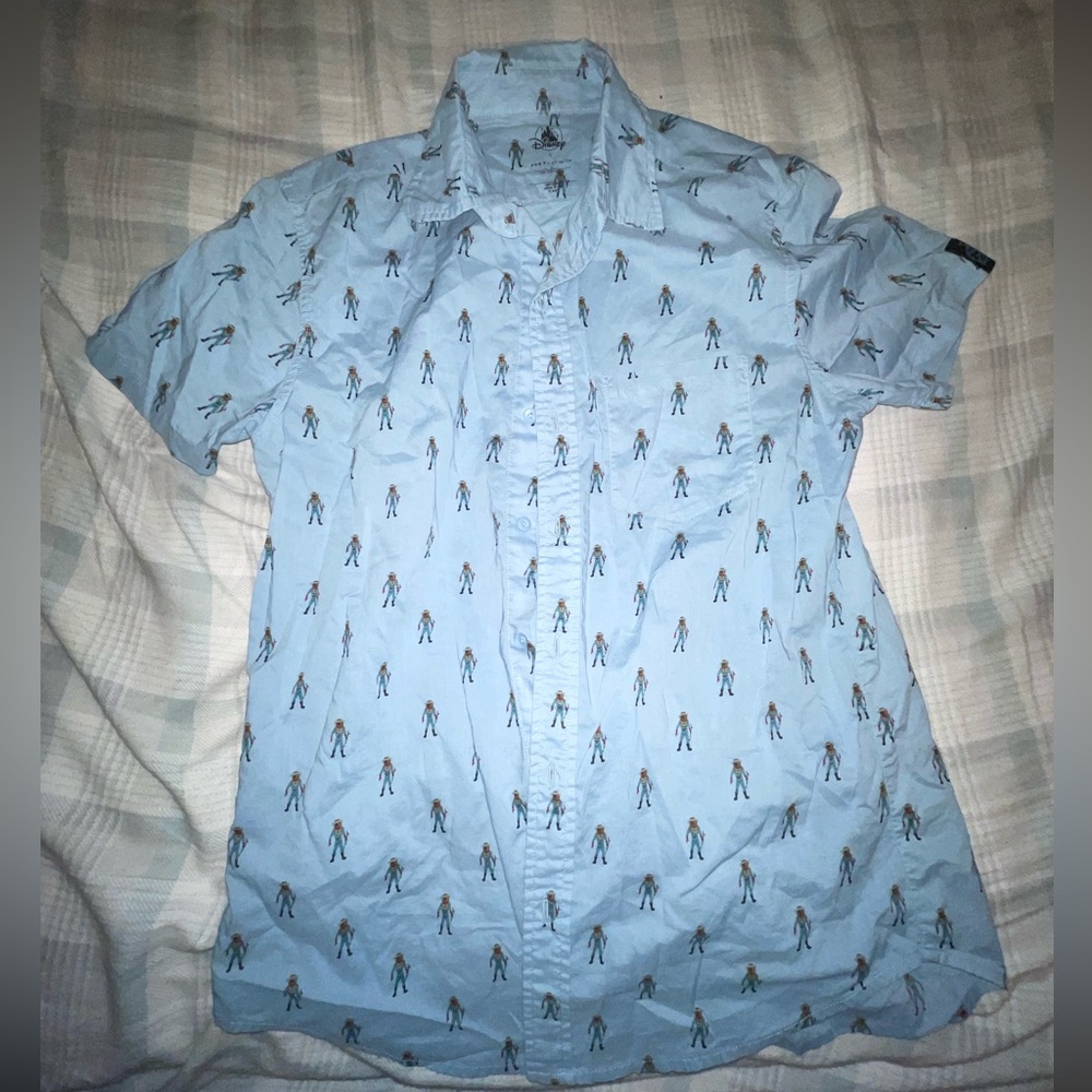 Disney 20,000 Leagues Under The Sea Scuba DiverHawaii Shirt Buttons Short Sleeve